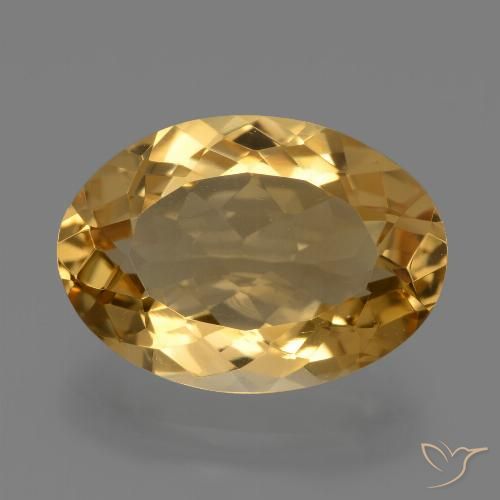 6.08ct Naturale Arancio Dorato Profondo Citrino, Ovale, VVS