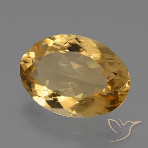 Citrino Arancio Dorato Profondo naturale da 6.08 ct, Ovale, VVS