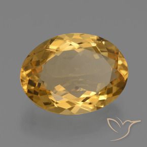 Citrino Arancio Dorato Profondo naturale da 4.93 ct, Ovale, VVS