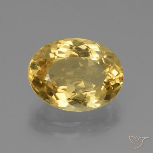 4.00ct Naturale Dorato Citrino, Ovale, VVS-VS