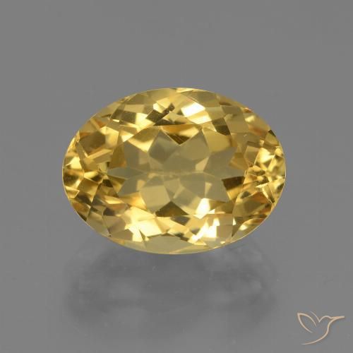 4.40ct Naturale Dorato medio Citrino, Ovale, VVS