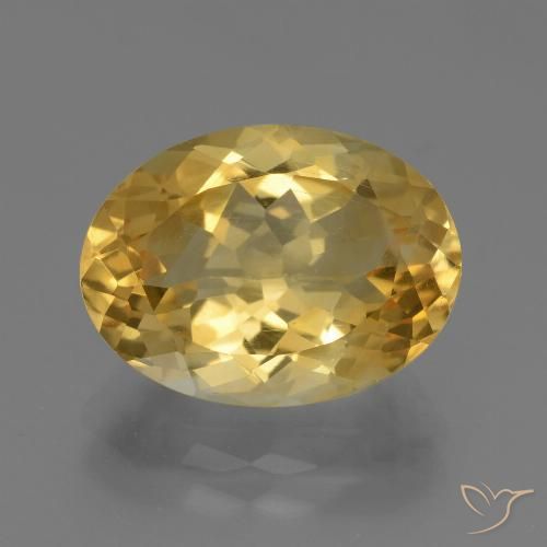 5.11ct Naturale Arancio dorato Citrino, Ovale, VVS-VS