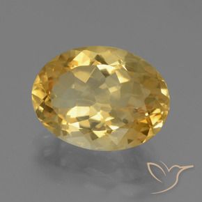Citrino Arancio dorato naturale da 5.11 ct, Ovale, VVS-VS