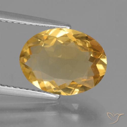 3.28ct Naturale Arancio dorato Citrino, Ovale, VVS-VS