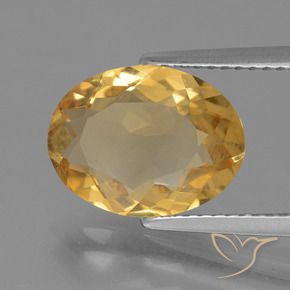 Citrino Arancio dorato naturale da 3.28 ct, Ovale, VVS-VS