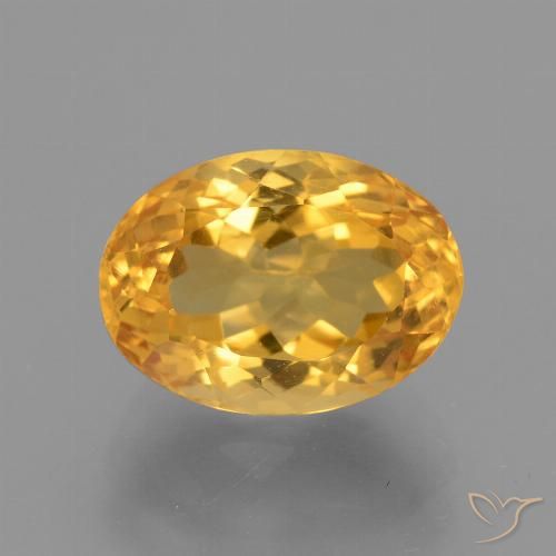 3.98ct Naturale Dorato medio Citrino, Ovale, VVS