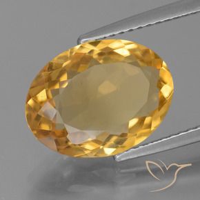 Citrino Arancio-Oro naturale da 4.44 ct, Ovale, VS