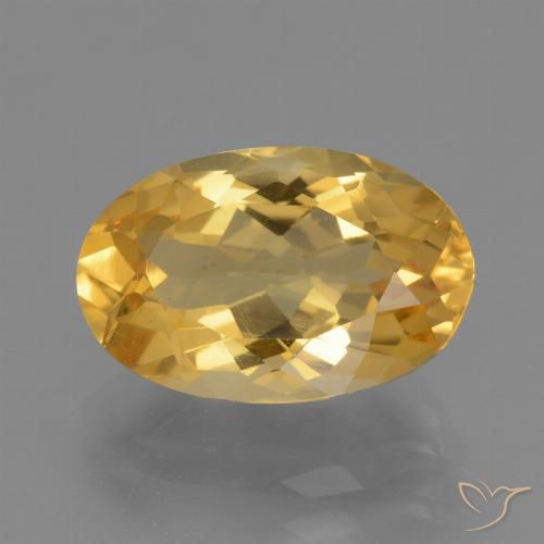 4.08ct Naturale Oro medio Citrino, Ovale, VVS-VS