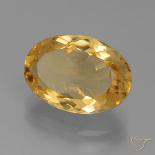 Citrino Dorato medio-scuro naturale da 4.09 ct, Ovale, VVS