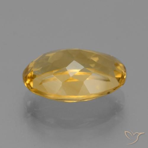 Citrino Dorato medio-scuro naturale da 4.09 ct, Ovale, VVS