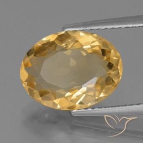 Citrino Oro medio naturale da 4.39 ct, Ovale, VVS-VS