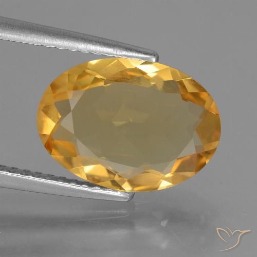 3.20ct Naturale Arancio dorato Citrino, Ovale, VVS