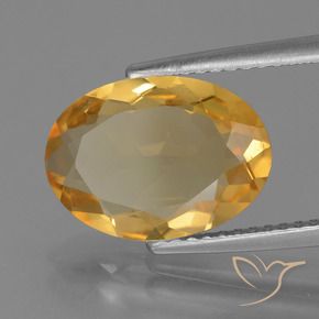 Citrino Arancio dorato naturale da 3.20 ct, Ovale, VVS