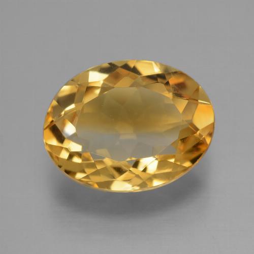 Citrino Arancio Dorato Profondo naturale da 3.75 ct, Taglio ovale, VVS-VS
