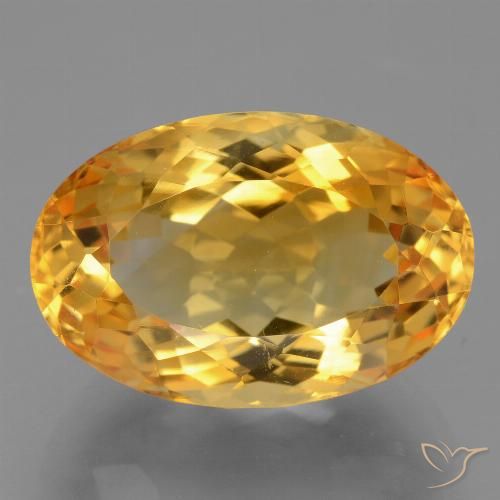 10.47ct Naturale Arancio dorato Citrino, Ovale, VVS-VS