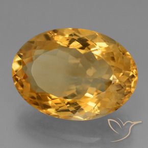 Citrino Arancio Dorato Profondo naturale da 11.96 ct, Taglio ovale, VVS-VS