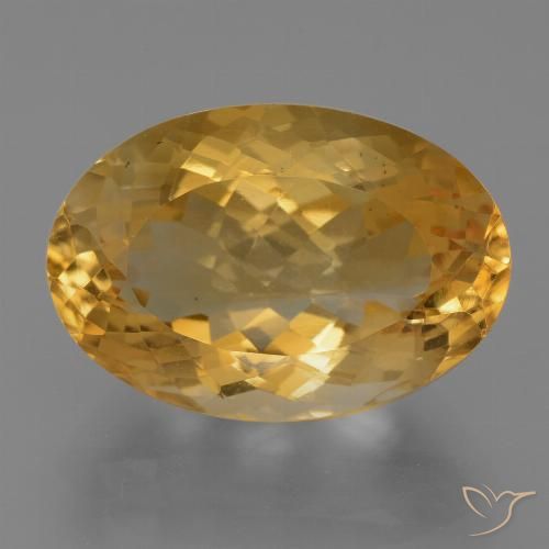 10.94ct Naturale Arancio Dorato Profondo Citrino, Ovale, VVS