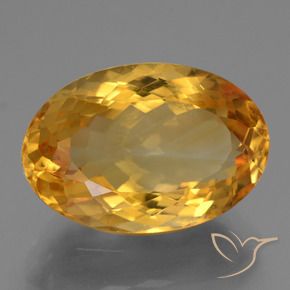 Citrino Arancio Scuro-Oro naturale da 9.46 ct, Ovale, VVS-VS