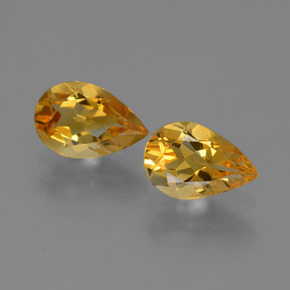 Gemme di Citrino Arancio intenso-OroG naturale da 2.07 ct, Forma a pera, VVS