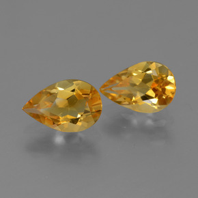 Gemme di Citrino Arancio intenso-OroG naturale da 2.07 ct, Forma a pera, VVS
