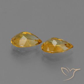 Gemme di Citrino Arancio Dorato Profondo naturale da 2.08 ct, Forma a pera, VVS-VS
