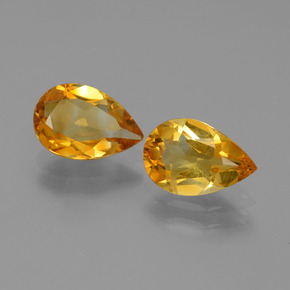 Gemme di Citrino Arancio Scuro-Oro naturale da 2.13 ct, Forma a pera, VVS