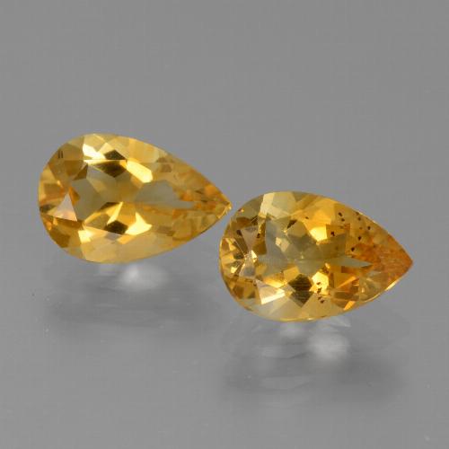 Gemme di Citrino Arancio intenso-OroG naturale da 2.21 ct, Forma a pera, VS