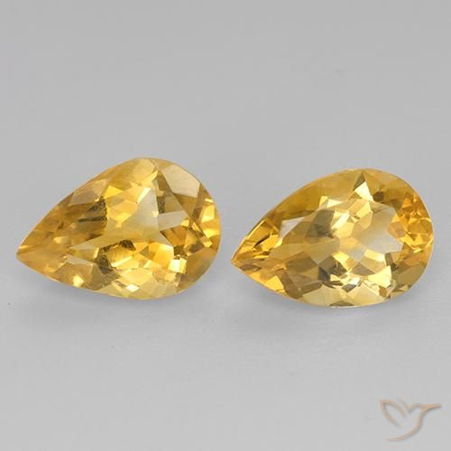 2.34ctw Naturale Dorato Citrino, Forma a pera, VVS-VS