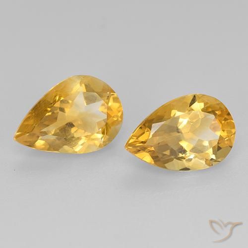 Gemme di Citrino Dorato naturale da 2.34 ct, Forma a pera, VVS-VS