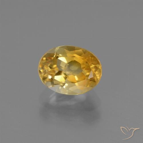Citrino naturale dorato da 1,33 ct, taglio ovale, VS