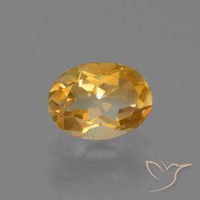 Citrino Arancio Medio naturale da 1.00 ct, Taglio ovale, VS