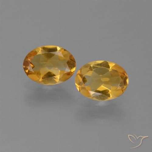 1.82ctw Naturale Arancio medio-chiaro-oroG Citrino, Ovale, VS