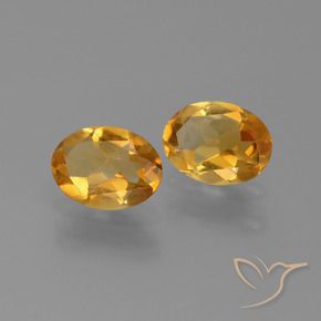 Gemme di Citrino Arancio medio-chiaro-oroG naturale da 1.82 ct, Ovale, VS