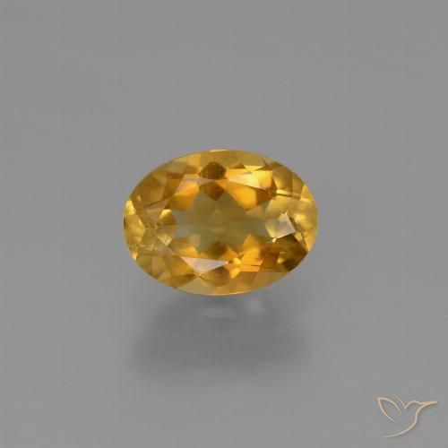 Citrino naturale dorato da 1,05 ct, taglio ovale, VS