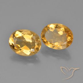 Gemme di Citrino Dorato medio-scuro naturale da 4.46 ct, Ovale, VVS-VS