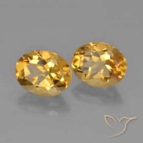Gemme di Citrino Dorato medio-scuro naturale da 4.84 ct, Ovale, VVS-VS