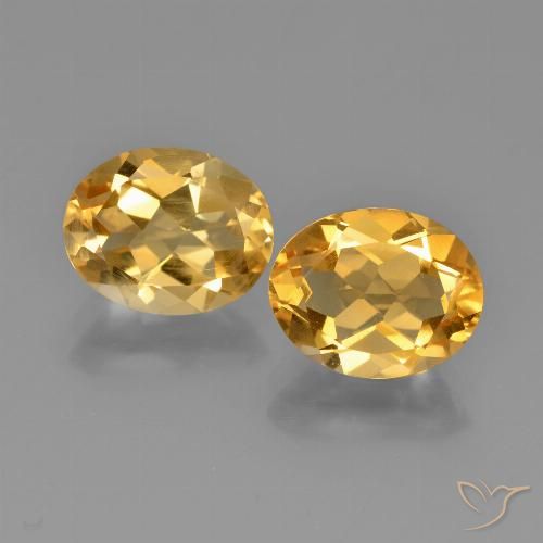 4.24ctw Naturale Arancio-Oro Citrino, Ovale, VVS