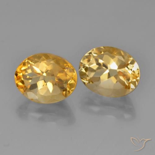 Gemme di Citrino Dorato medio-scuro naturale da 5.34 ct, Ovale, VVS