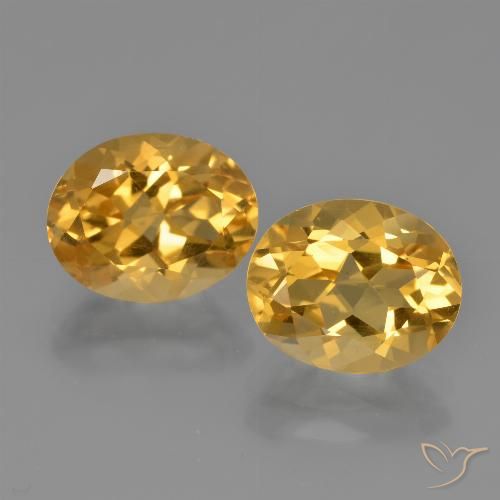 4.90ctw Naturale Arancio Dorato Profondo Citrino, Ovale, VVS