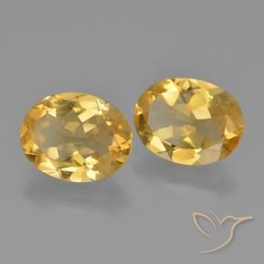 Gemme di Citrino Dorato medio-scuro naturale da 4.14 ct, Ovale, VVS-VS