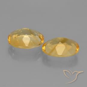 Gemme di Citrino Dorato medio-scuro naturale da 4.14 ct, Ovale, VVS-VS
