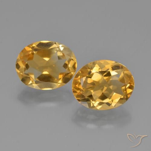 4.26ctw Naturale Arancio Dorato Profondo Citrino, Ovale, VVS-VS