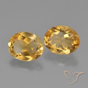Gemme di Citrino Arancio Dorato Profondo naturale da 4.26 ct, Ovale, VVS-VS