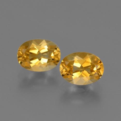 Citrino naturale dorato da 2,38 ct, taglio ovale, VVS