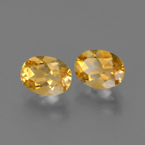 Citrino naturale dorato da 2,38 ct, taglio ovale, VVS