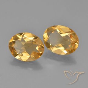 Gemme di Citrino Dorato medio-scuro naturale da 3.42 ct, Ovale, VVS-VS
