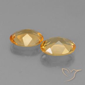 Gemme di Citrino Dorato medio-scuro naturale da 3.42 ct, Ovale, VVS-VS