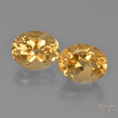 4.74ctw Naturale Arancio chiaro-Oro Citrino, Ovale, VVS-VS