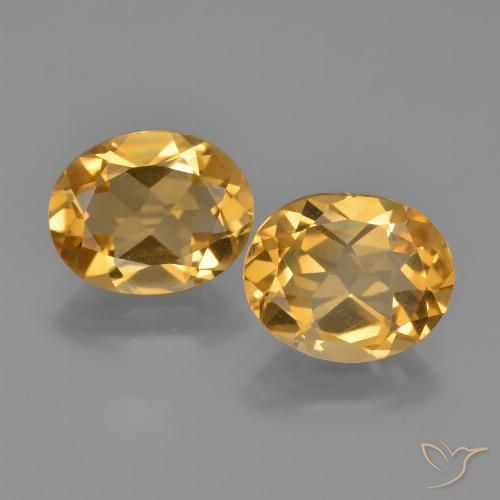 4.02ctw Naturale Arancio chiaro-Oro Citrino, Ovale, VVS-VS