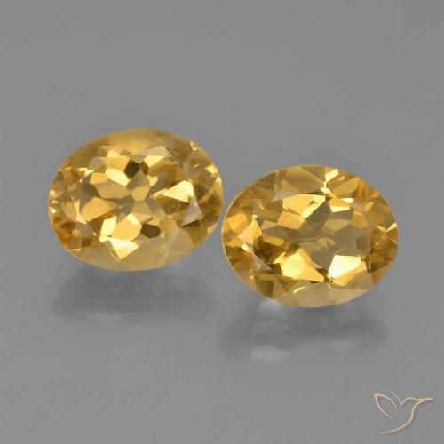 4.55ctw Naturale Arancio chiaro-Oro Citrino, Ovale, VVS-VS